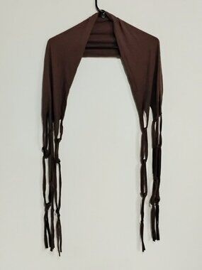 3/$25 Beautiful 80" Relaxed Stretchy Brown Scarf with Knotted Lengths NWOT!!